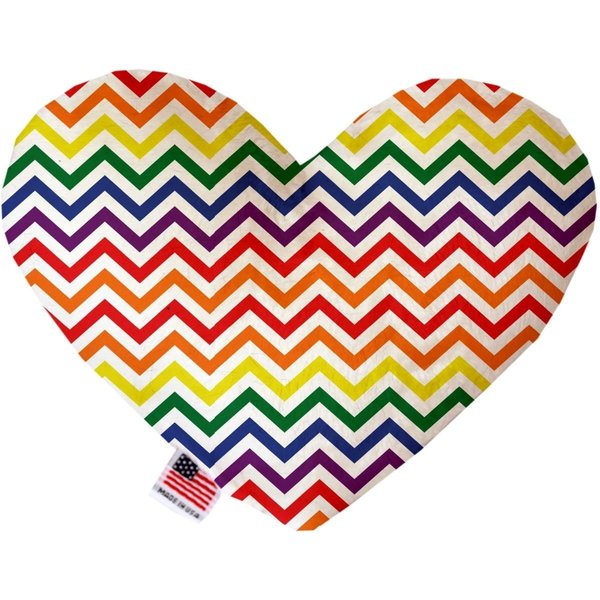 Mirage Pet Products 8 in. Rainbow Chevron Heart Dog Toy 1111-TYHT8